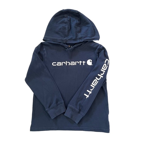 Carhartt Blue Sweatshirt Hoodie Boy’s Size 6 - Picture 6 of 10